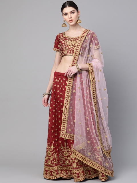 Readiprint Fashions Maroon & Golden Semi-Stitched Lehenga & Unstitched Blouse with Dupatta
Readiprint Fashions Maroon & Golden Semi-Stitched Lehenga & Unstitched Blouse with Dupatta