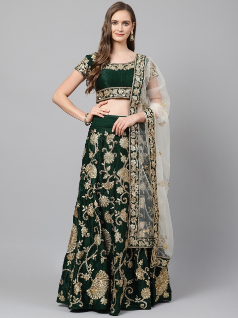 Readiprint Fashions Green & Gold-Toned Embroidered Semi-Stitched Lehenga & Unstitched Blouse with Dupatta
Readiprint Fashions Green & Gold-Toned Embroidered Semi-Stitched Lehenga & Unstitched Blouse with Dupatta