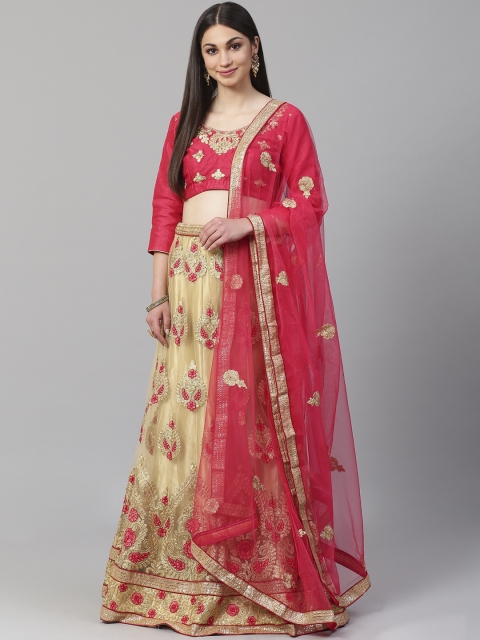 Readiprint Fashions Beige & Red Embroidered Semi-Stitched Lehenga & Unstitched Blouse with Dupatta
Readiprint Fashions Beige & Red Embroidered Semi-Stitched Lehenga & Unstitched Blouse with Dupatta