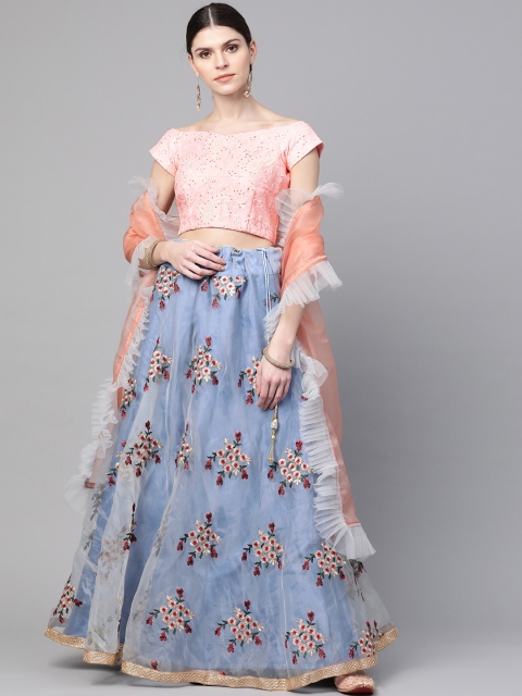 Readiprint Fashions Blue & Pink Semi-Stitched Lehenga & Unstitched Blouse with Dupatta
Readiprint Fashions Blue & Pink Semi-Stitched Lehenga & Unstitched Blouse with Dupatta