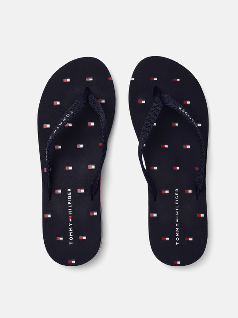 Tommy Hilfiger Women Navy Blue Printed Flip Flops 
Tommy Hilfiger Women Navy Blue Printed Flip Flops