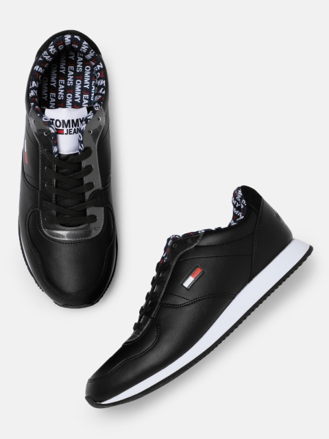 Tommy Hilfiger Men Black Solid Sneakers