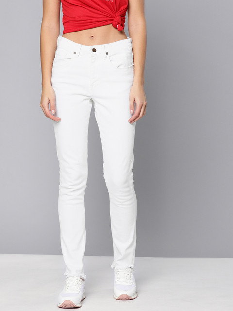 HERE&NOW Women White Skinny Fit High-Rise Clean Look Stretchable Jeans
HERE&NOW Women White Skinny Fit High-Rise Clean Look Stretchable Jeans