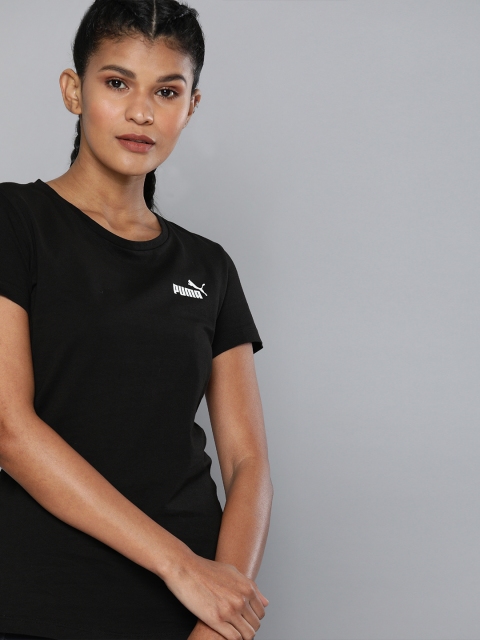 Puma Women Black Solid Essentials Round Neck Pure Cotton T-shirt With Printed Detailing
Puma Women Black Solid Essentials Round Neck Pure Cotton T-shirt With Printed Detailing