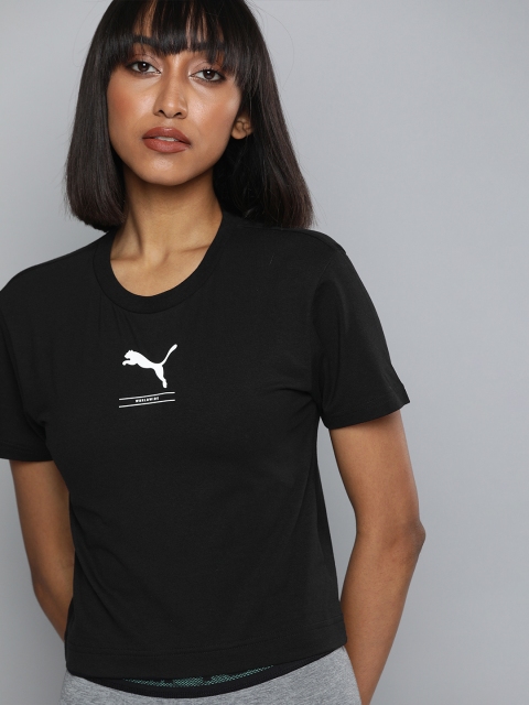 Puma Women Black Slim Fit Solid Round Neck Nu-tility Fitted T-shirt with Printed Detail
Puma Women Black Slim Fit Solid Round Neck Nu-tility Fitted T-shirt with Printed Detail
