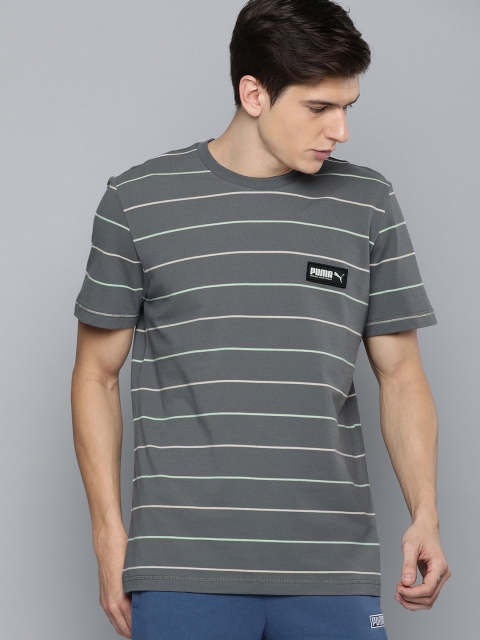 Puma Men Grey & Off-White Relaxed Regular Fit FUSION Striped Round Neck T-shirt
Puma Men Grey & Off-White Relaxed Regular Fit FUSION Striped Round Neck T-shirt