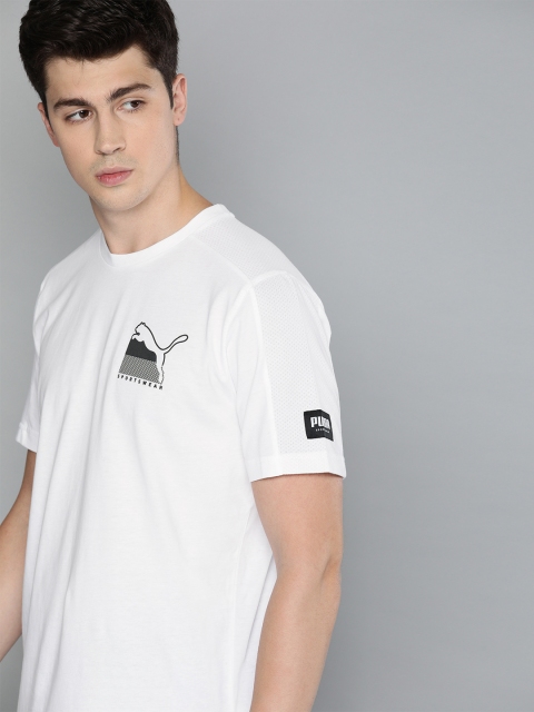 Puma Men White Solid ATHLETICS Advanced Round Neck Regular Fit Pure Cotton T-shirt With Printed Detail
Puma Men White Solid ATHLETICS Advanced Round Neck Regular Fit Pure Cotton T-shirt With Printed Detail