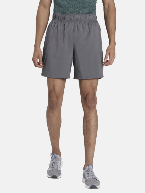 Puma Men Grey Solid Regular Fit Sports Shorts
