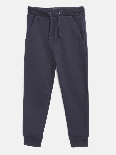 Marks & Spencer Boys Navy Blue Solid Joggers