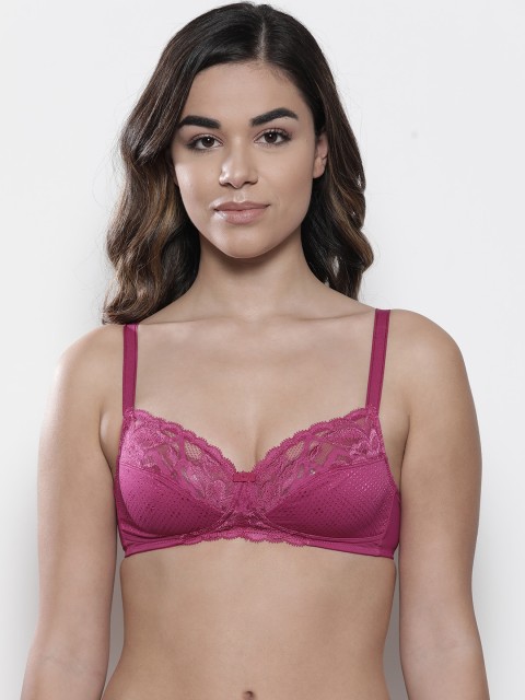 Marks & Spencer Magenta Self Design Non-Wired Non Padded Everyday Bra T337005