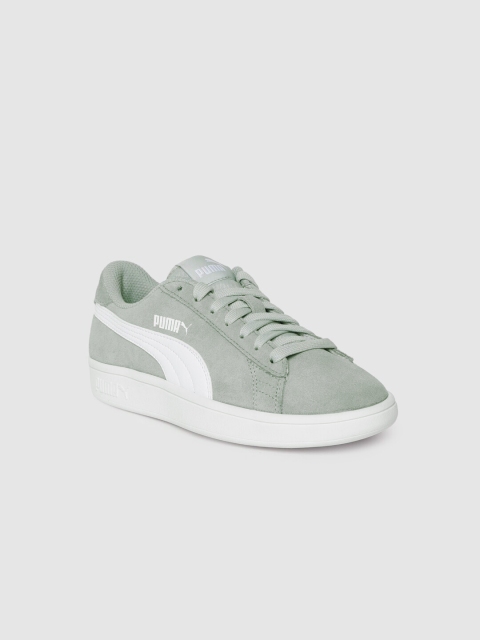 Puma Boys Grey Smash V2 Sneakers