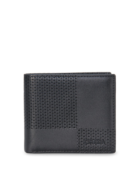 ESBEDA Men Black Textured Two Fold Wallet
ESBEDA Men Black Textured Two Fold Wallet