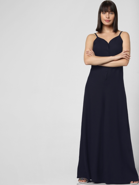 Vero Moda Women Navy Blue Solid Basic Jumpsuit
