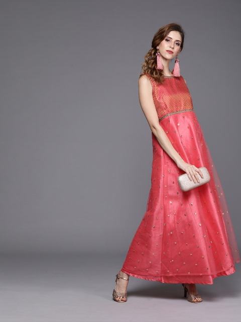 studio rasa Women Coral Pink Embellished A-Line Ankle Length Kurta With Sequins Detail
studio rasa Women Coral Pink Embellished A-Line Ankle Length Kurta With Sequins Detail