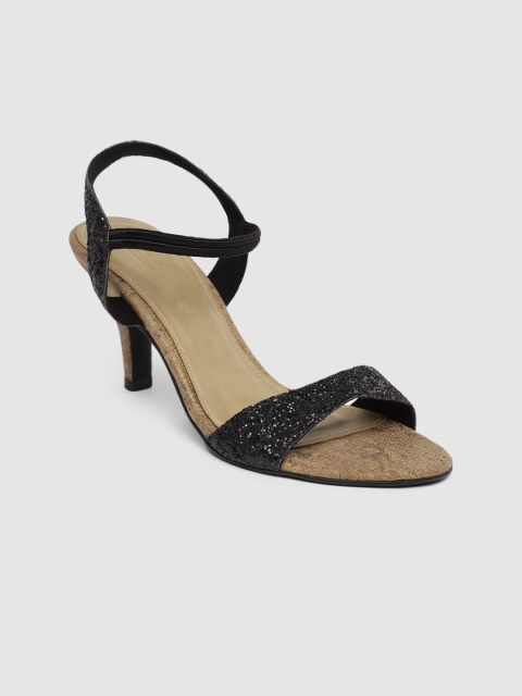 Inc 5 Women Black Open Toe Heels