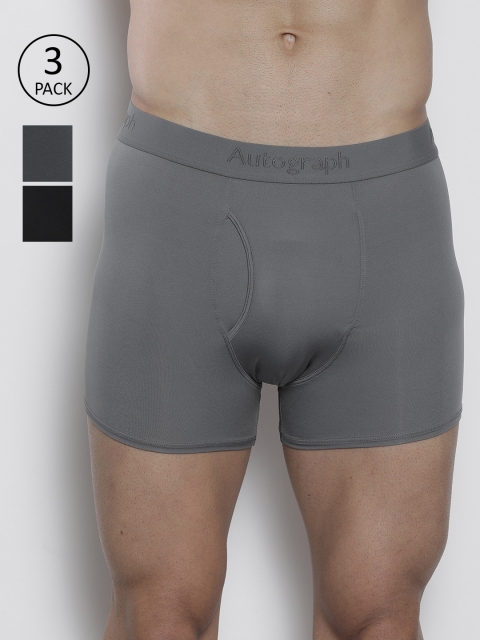 Marks & Spencer Men Pack of 3 Trunks T145221A, Grey