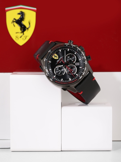 SCUDERIA FERRARI Men Black Pilota Evo Analogue Watch 0830712