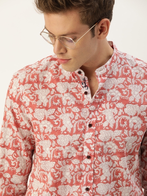 Mr Bowerbird Men Coral Red & Off-White Tailored Fit Bagh Love Hand Block Print Shirt
Mr Bowerbird Men Coral Red & Off-White Tailored Fit Bagh Love Hand Block Print Shirt