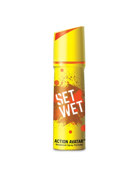 Set Wet Men Action Avatar Deodorant Spray 150 ml, Yellow