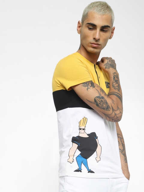 Jack & Jones Johnny BravoMen Yellow & White Colourblocked Slim Fit Round Neck T-shirt
Jack & Jones Johnny BravoMen Yellow & White Colourblocked Slim Fit Round Neck T-shirt