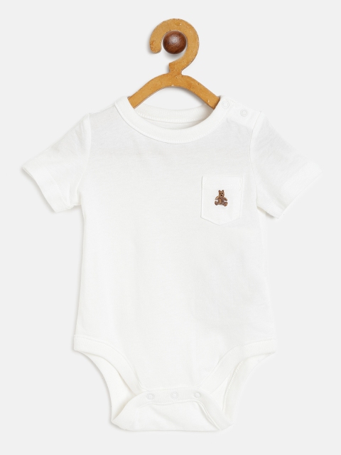 GAP Boys White Solid Bodysuit
