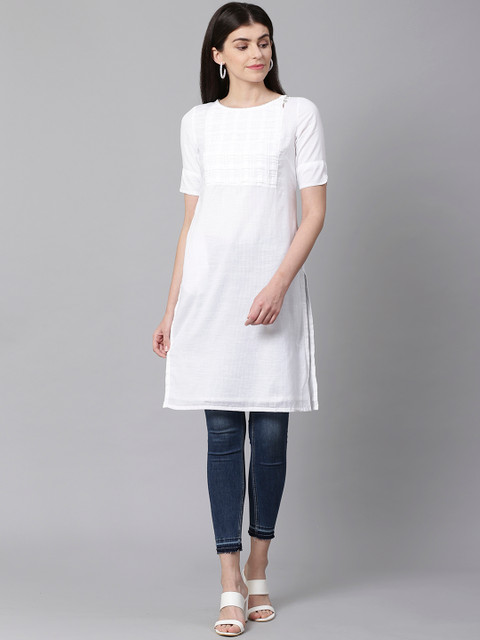 Fabindia Women White Yoke Design Straight Kurta
Fabindia Women White Yoke Design Straight Kurta