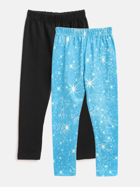 Eteenz Girls Pack of 2 Assorted Ankle-Length Leggings