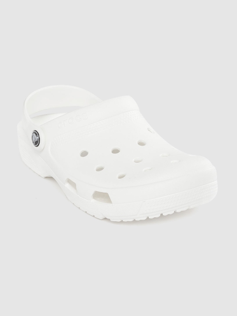 Crocs Unisex White Solid Clogs