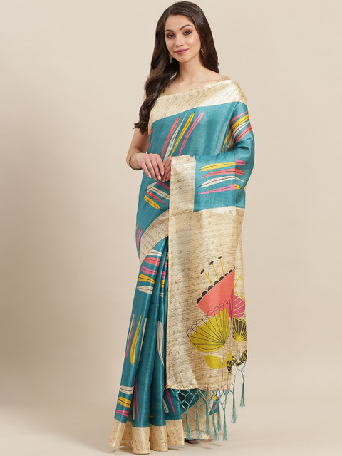 7Rainbow Green & Beige Digital Print Saree
7Rainbow Green & Beige Digital Print Saree