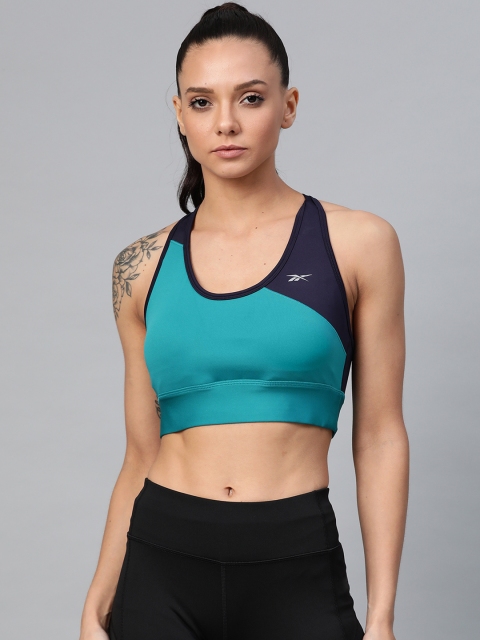 Reebok Green & Navy Colourblocked Running Essentials High-Impact Bra FK6524, Teal
Reebok Green & Navy Colourblocked Running Essentials High-Impact Bra FK6524, Teal