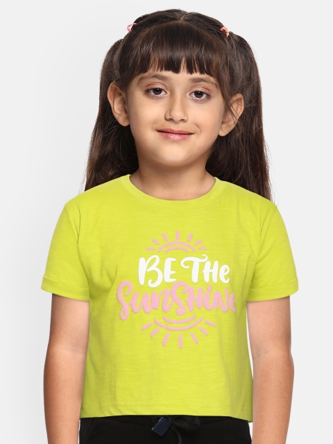 Gini and Jony Girls Lime Green & Pink Slogan Print Pure Cotton Round Neck High Low T-shirt
Gini and Jony Girls Lime Green & Pink Slogan Print Pure Cotton Round Neck High Low T-shirt