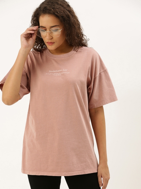 FOREVER 21 Women Mauve Solid Drop Shoulder Sleeve T-shirt With Embroidered Detailing
FOREVER 21 Women Mauve Solid Drop Shoulder Sleeve T-shirt With Embroidered Detailing
