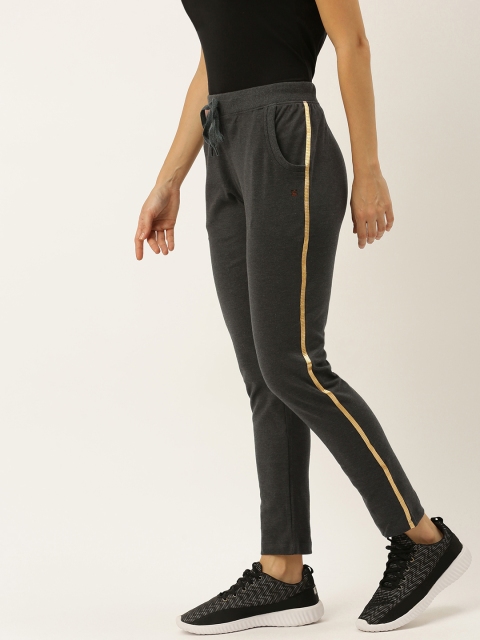 Sports52 wear Women Charcoal Grey Solid Slim Fit Training Track Pants with Side Stripe
Sports52 wear Women Charcoal Grey Solid Slim Fit Training Track Pants with Side Stripe