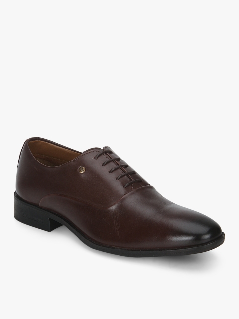 Blackberrys Men Brown Solid Leather Formal Oxfords