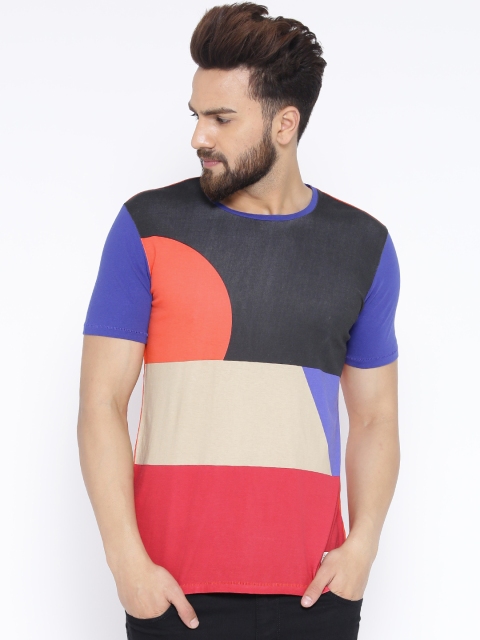 United Colors of Benetton Multicoloured Colourblocked T-shirt, Multi
