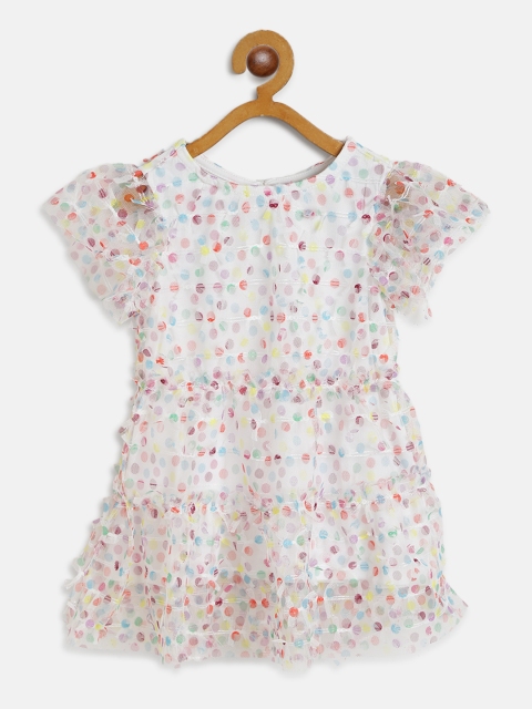 United Colors of Benetton Girls Multicoloured Mesh Polka Dot Print A-Line Dress, Multi
United Colors of Benetton Girls Multicoloured Mesh Polka Dot Print A-Line Dress, Multi