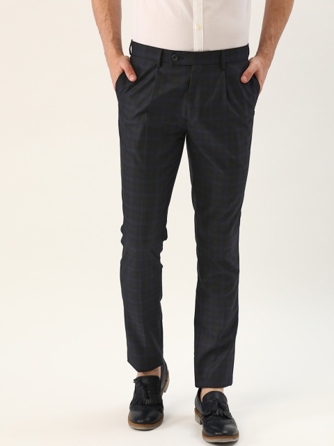 United Colors of Benetton Men Navy Blue & Brown Tailored Slim Checked Smart Trousers
United Colors of Benetton Men Navy Blue & Brown Tailored Slim Checked Smart Trousers