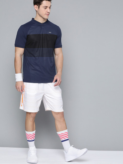 Hrx By Hrithik Roshan Men Navy Blue Colourblocked Rapid-Dry Racket Mandarin Collar T-shirt
Hrx By Hrithik Roshan Men Navy Blue Colourblocked Rapid-Dry Racket Mandarin Collar T-shirt