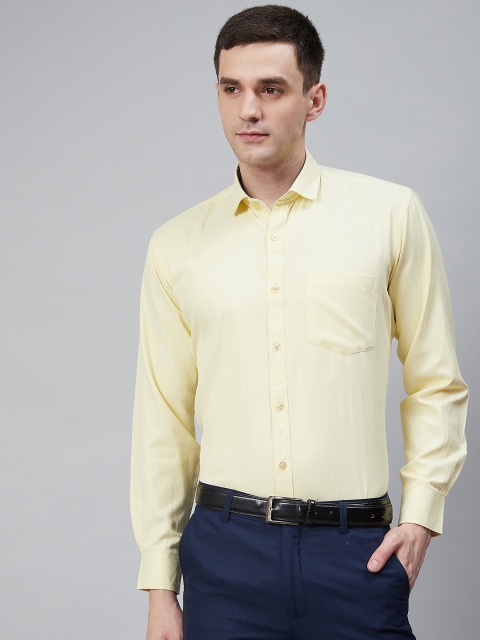Shaftesbury London Men Yellow Enzyme-Washed Eco-Friendly Smart Fit Solid Formal Shirt
Shaftesbury London Men Yellow Enzyme-Washed Eco-Friendly Smart Fit Solid Formal Shirt