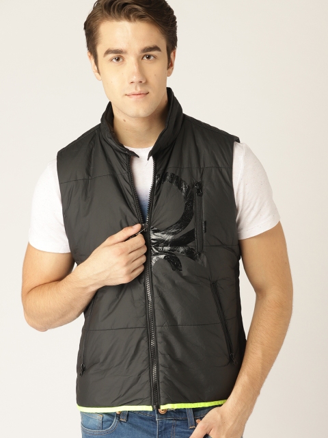 United Colors of Benetton Black Sleeveless Jacket