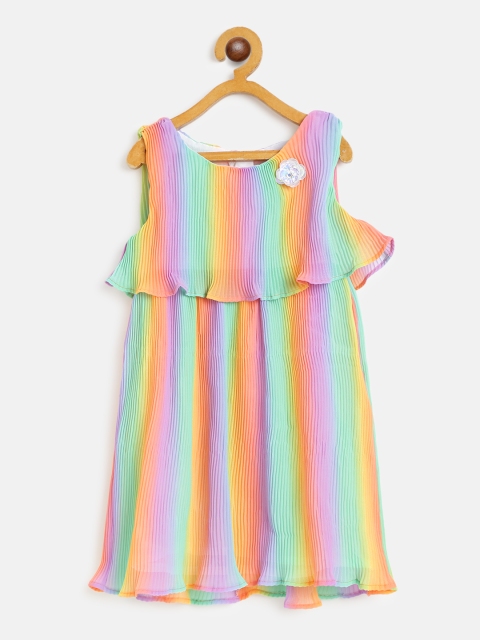 Nauti Nati Girls Mustard Yelllow & Green Striped Accordion Pleat A-Line Dress With Briefs
Nauti Nati Girls Mustard Yelllow & Green Striped Accordion Pleat A-Line Dress With Briefs