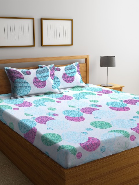 BOMBAY DYEING Blue & Pink Ethnic Motifs 144 TC Cotton 1 Queen Bedsheet with 2 Pillow Covers
BOMBAY DYEING Blue & Pink Ethnic Motifs 144 TC Cotton 1 Queen Bedsheet with 2 Pillow Covers
