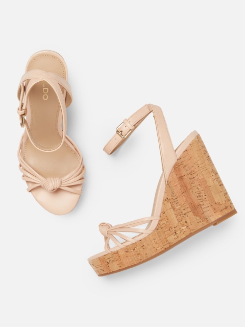 ALDO Women Pink Solid Wedges