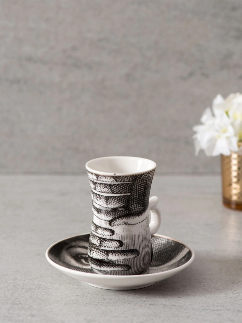 THEDECORKART Set Of 6 Black & White Printed The Woman Demitasse Ceramic Cups & Saucers
THEDECORKART Set Of 6 Black & White Printed The Woman Demitasse Ceramic Cups & Saucers