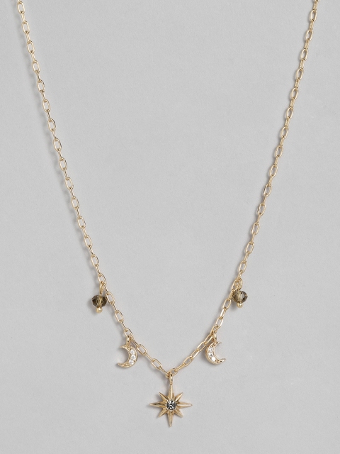 Accessorize Gold-Toned Gold Plated Z Swarovski Starry Charm Choker Pendant With Chain
Accessorize Gold-Toned Gold Plated Z Swarovski Starry Charm Choker Pendant With Chain