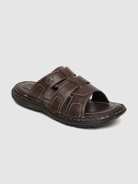 Lee Cooper Men Coffee Brown Comfort Leather Sandals