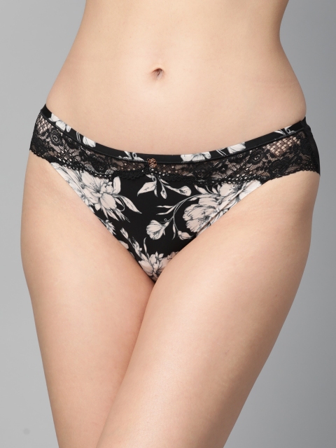 Marks & Spencer Women Black & Off-White Floral Print Seamless Bikini Briefs T816392A
Marks & Spencer Women Black & Off-White Floral Print Seamless Bikini Briefs T816392A