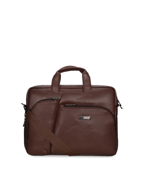 ESBEDA Unisex Brown Textured Laptop Bag