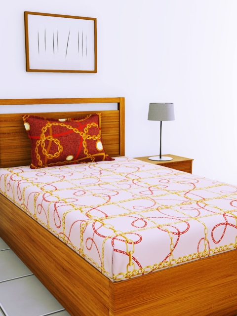 BIANCA Pink & Gold-Coloured Abstract 144 TC Cotton 1 Single Bedsheet with 1 Pillow Covers
BIANCA Pink & Gold-Coloured Abstract 144 TC Cotton 1 Single Bedsheet with 1 Pillow Covers