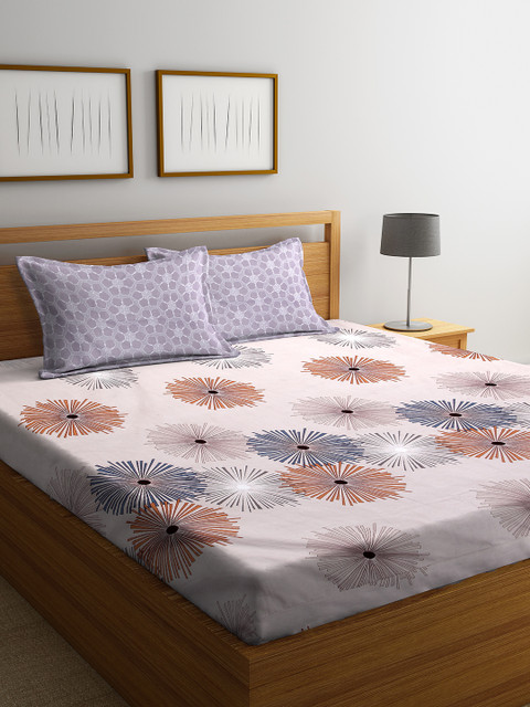 DREAM WEAVERZ Off-White & Orange Abstract 250 TC Cotton 1 King Bedsheet with 2 Pillow Covers
DREAM WEAVERZ Off-White & Orange Abstract 250 TC Cotton 1 King Bedsheet with 2 Pillow Covers
